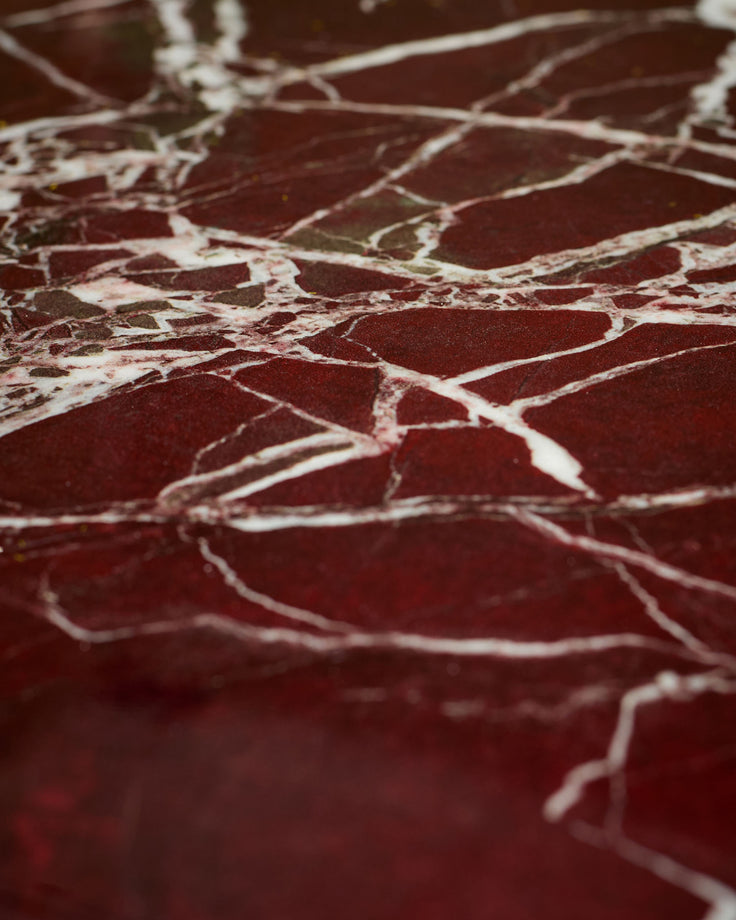 Carlotta red calacatta with plum gloss coffee table