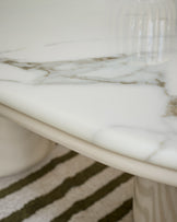 Carlotta natural calacatta with natural gloss coffee table