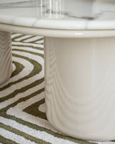 Carlotta natural calacatta with natural gloss coffee table