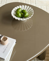 Carmela olive green gloss coffee table