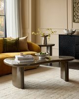 Carmela olive green gloss coffee table