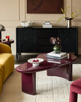 Carmela plum gloss coffee table
