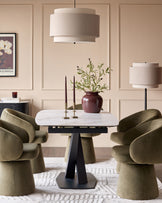 Carter natural ceramic 6-8 seater extending dining table