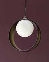 Chloe green glass LED single drop pendant light