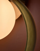 Chloe green glass adjustable wall light