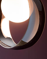 Chloe silver chrome glass LED single drop adjustable pendant light