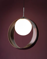 Chloe silver chrome glass LED single drop adjustable pendant light