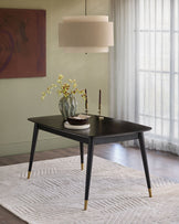 Clover Black Ash Extending 6 to 8 Seater Dining Table