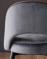 Clover dark grey velvet dining chair