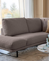 Colette mink chenille left hand corner chaise sofa