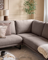 Colette mink chenille right hand corner chaise sofa