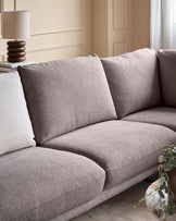 Colette mink chenille right hand corner chaise sofa