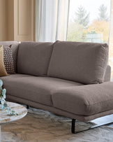 Colette mink chenille right hand corner chaise sofa