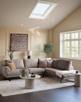 Colette mink chenille right hand corner chaise sofa