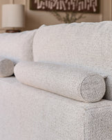 Colette natural fabric right hand corner chaise sofa