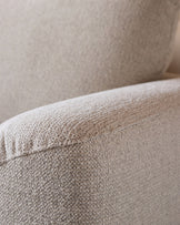 Colette natural fabric right hand corner chaise sofa