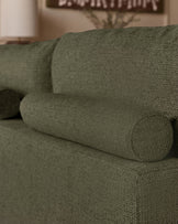 Colette olive green chenille left hand corner chaise sofa