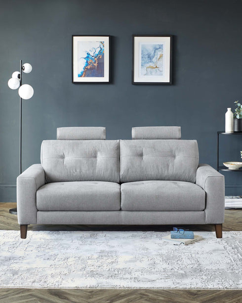 Cooper Grey Fabric 2 Seater Sofa