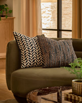 Rania black large cushion