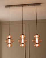 Cynthia champagne glass 3 bar pendant light