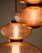 Cynthia champagne glass 3 drop pendant light