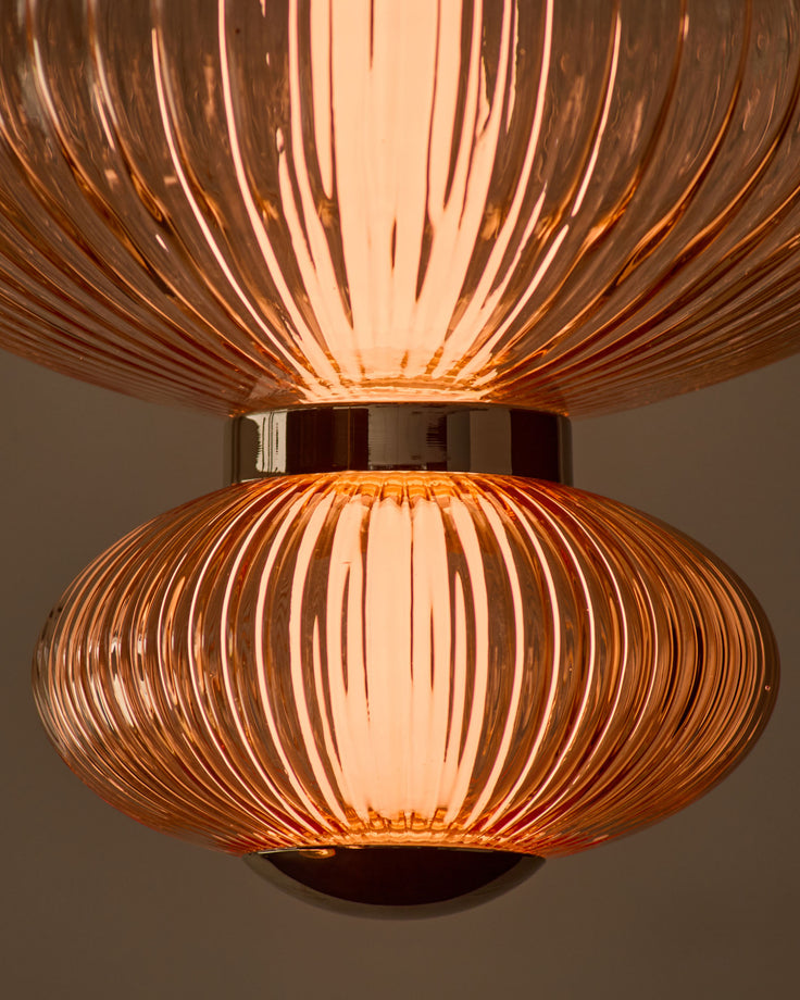 Cynthia champagne glass 3 drop pendant light