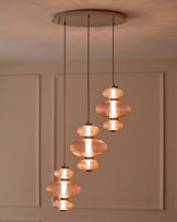 Cynthia champagne glass 3 drop pendant light