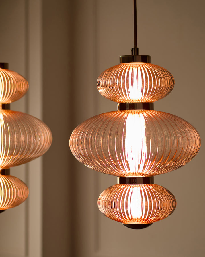 Cynthia champagne glass 3 bar pendant light