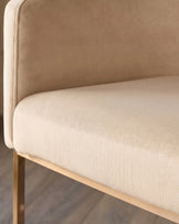 Dakota champagne velvet dining chair