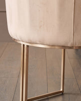 Dakota champagne velvet dining chair