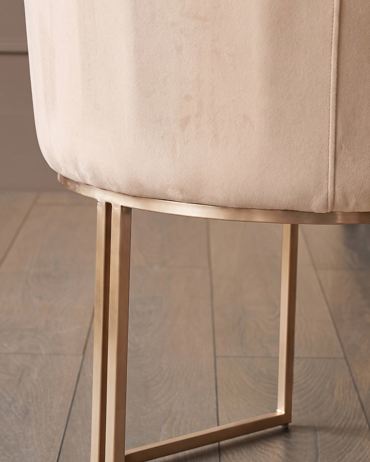 Dakota champagne velvet dining chair