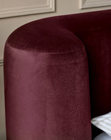 Darla plum velvet king ottoman bed