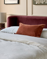 Darla plum velvet double ottoman storage bed