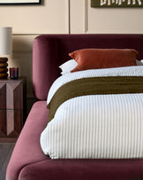 Darla plum velvet double ottoman storage bed