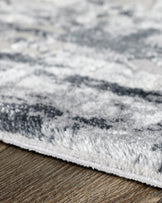 Distressed dark grey textured large rug