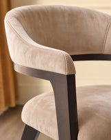 Dylan champagne velvet dining chair