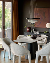 Easton light grey fabric dining chair