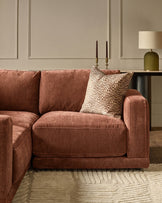 Eden apricot chenille sofa module