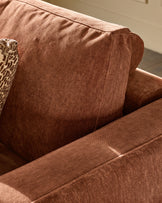 Eden apricot chenille sofa module