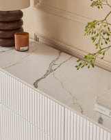 Edie natural ceramic large sideboard