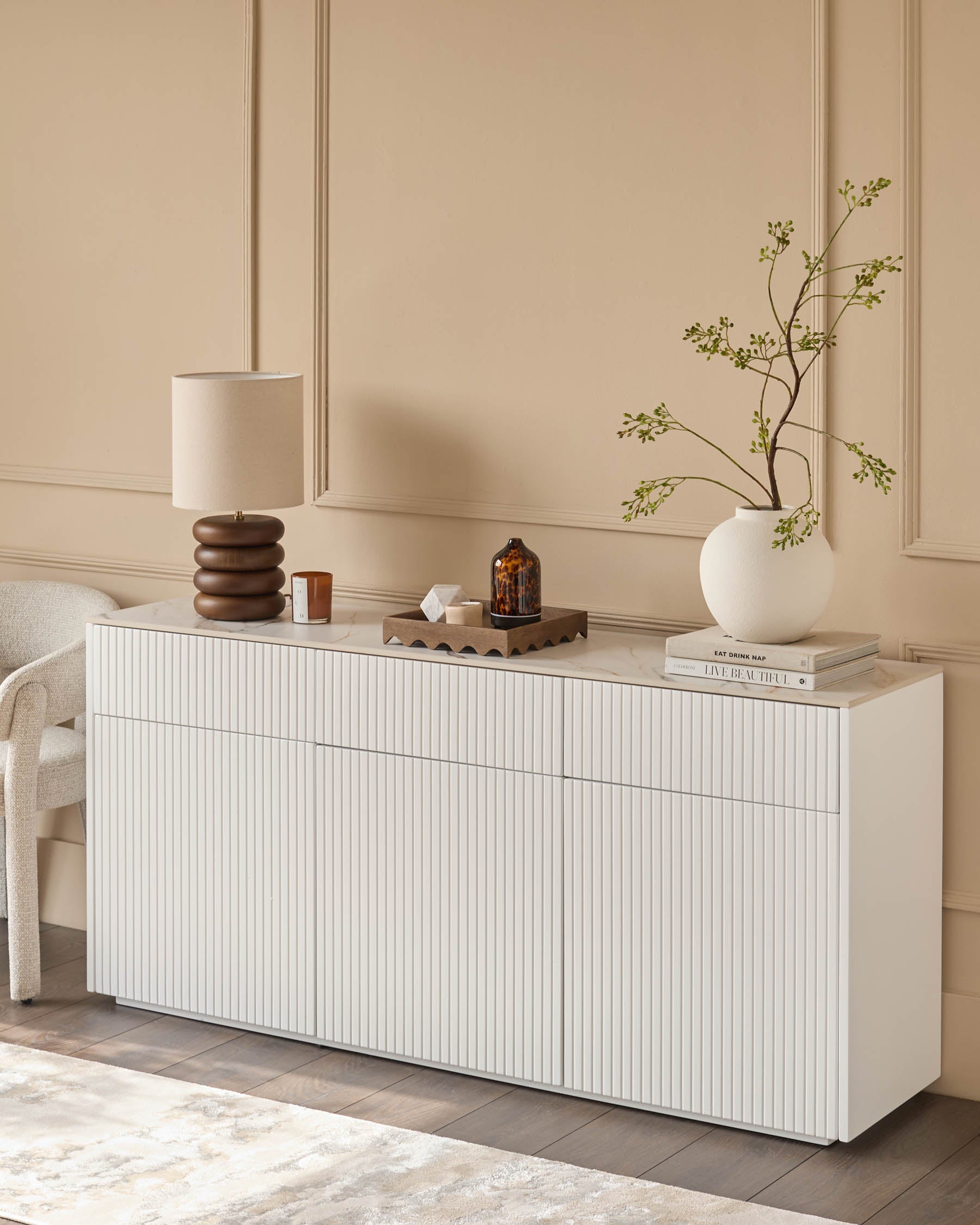 ベティブープ Edie natural ceramic large sideboard – Danetti