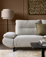 Elio grey fabric 3 seater sofa