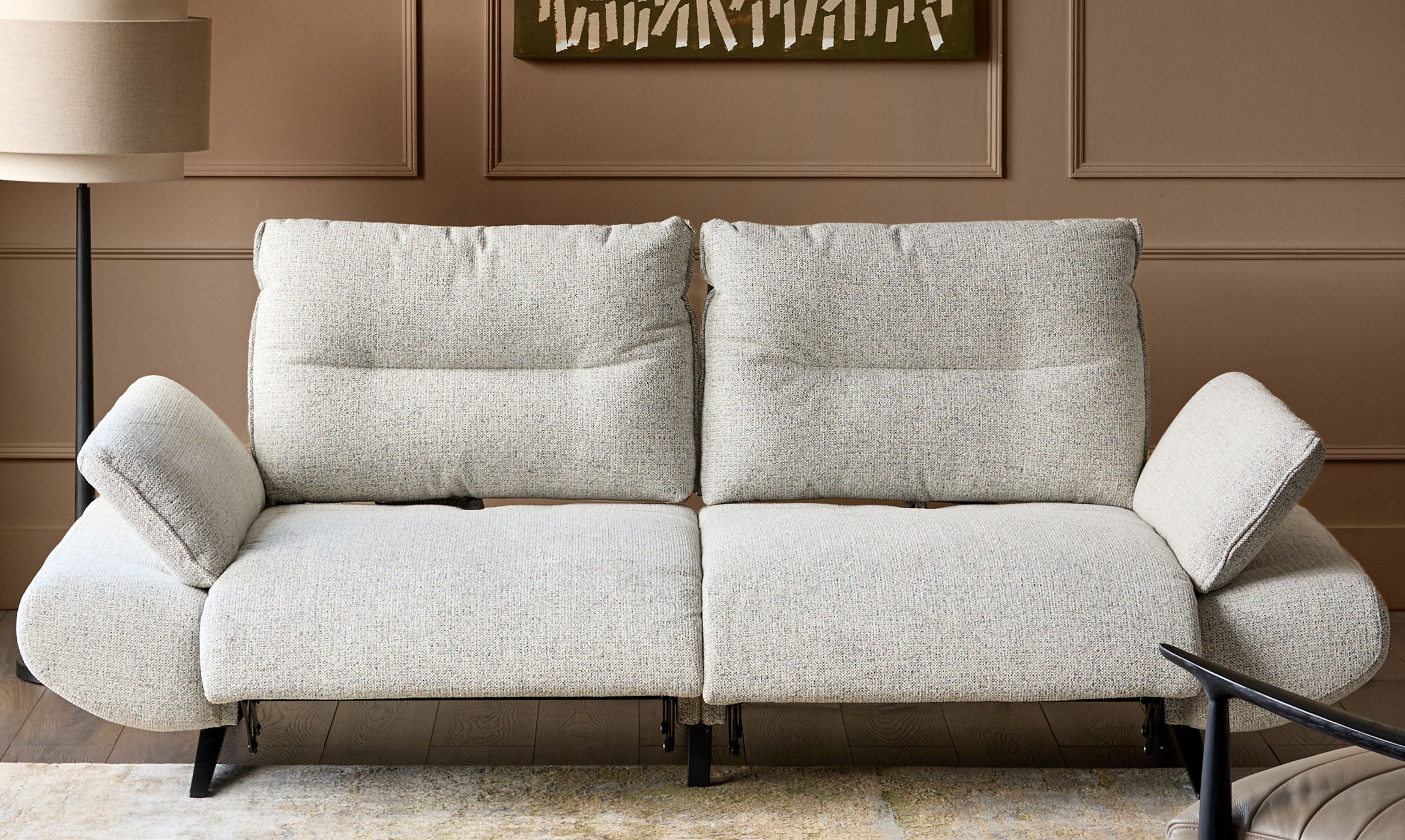 Elio grey fabric 3 seater sofa