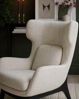 Ellis ivory chenille armchair