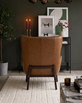 Ellis tan leather armchair