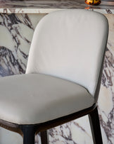 Emerson light and dark grey leather bar stool