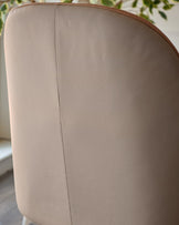Emerson tan and mocha leather dining chair