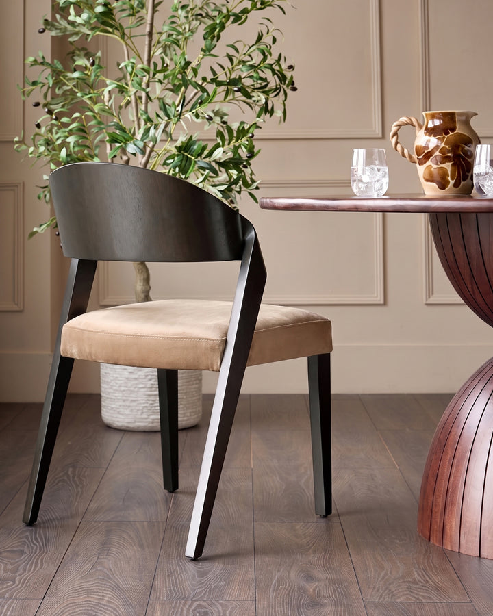 Enzo champagne velvet dining chair - set of 2