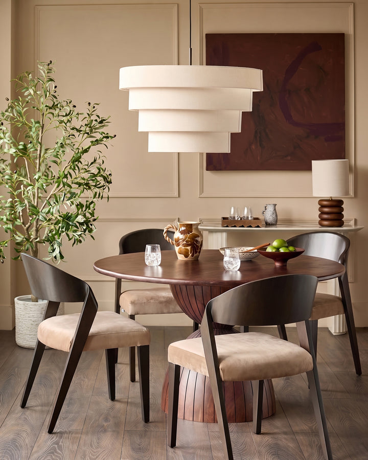 Enzo champagne velvet dining chair - set of 2
