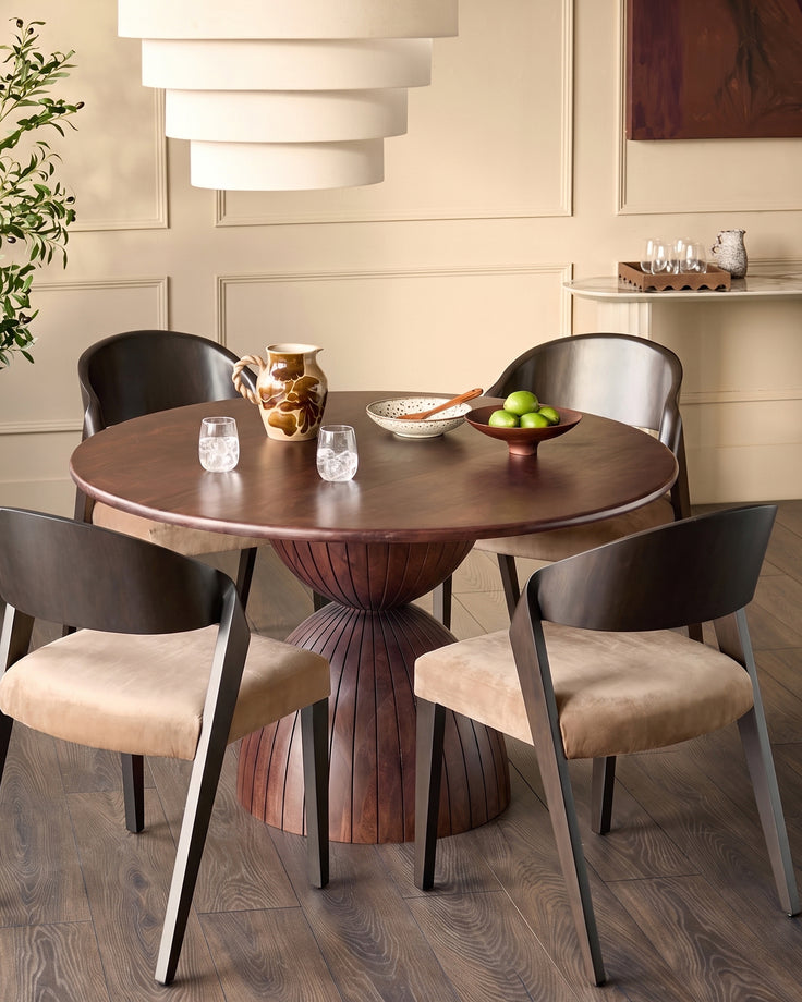 Enzo champagne velvet dining chair - set of 2